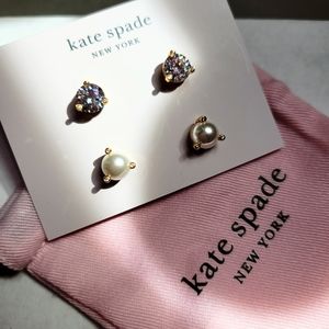 🌟SOLD🌟 Kate Spade Marquee Cluster & Pearl Stud Earrings